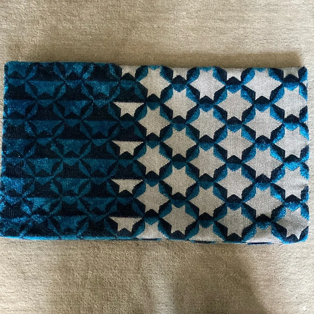 West Elm Pillow Cover 21 x 12 stars geometric blue